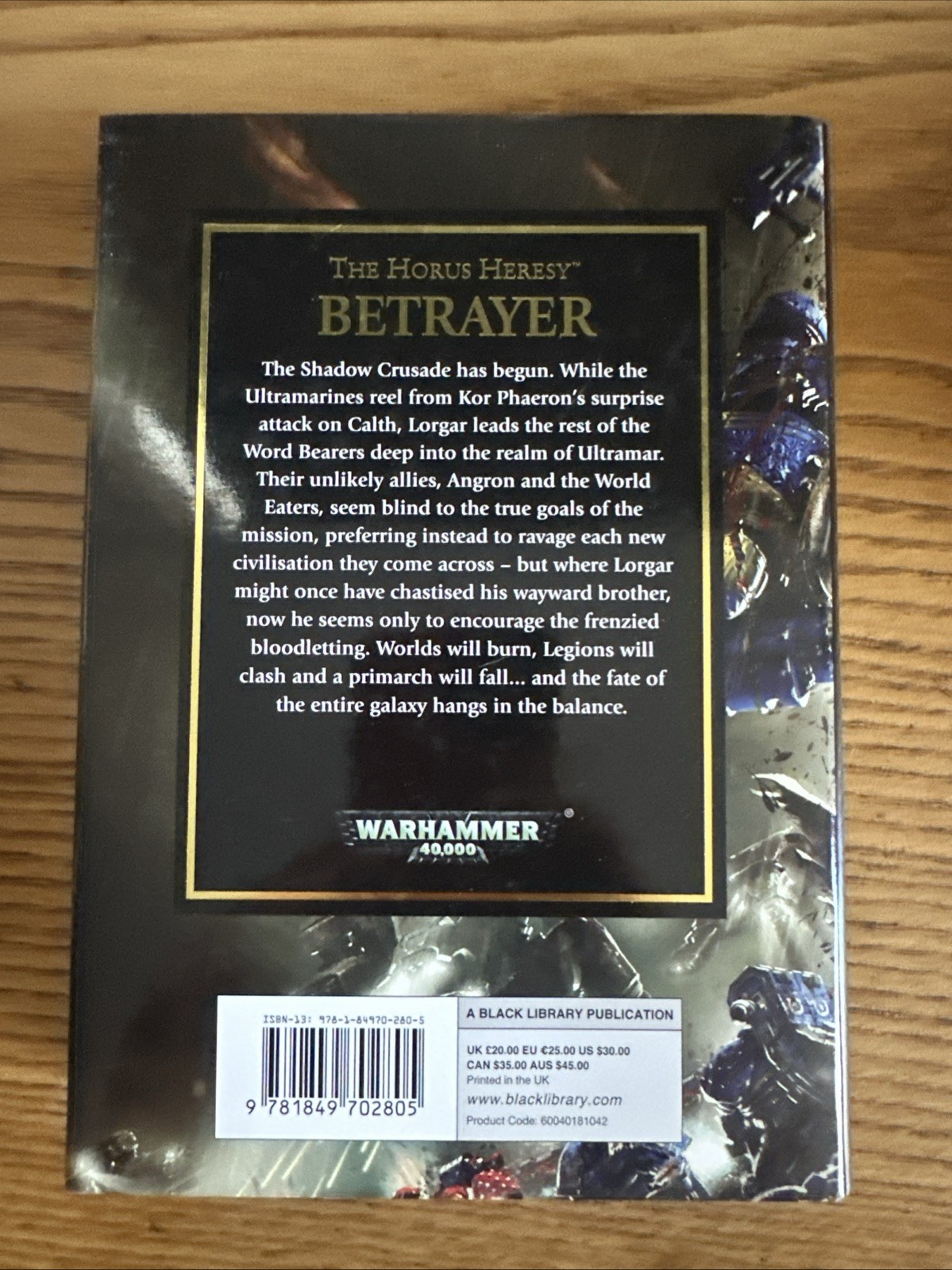 Black Library Betrayer by Aaron Dembski-Bowden Horus Heresy 30K Hardcover