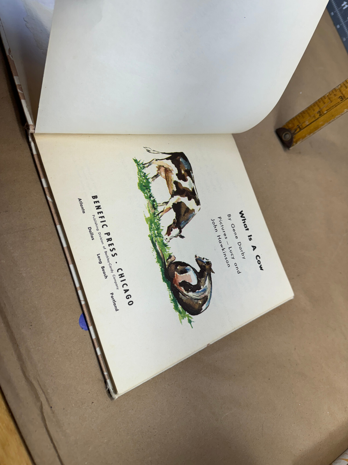 What is a Cow (The What is it series) 1957 Gene Darby Vtg Children’s book b