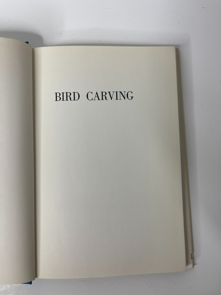 Bird Carving by Wendell Gilley, 1961. Hardcover Dust Jacket