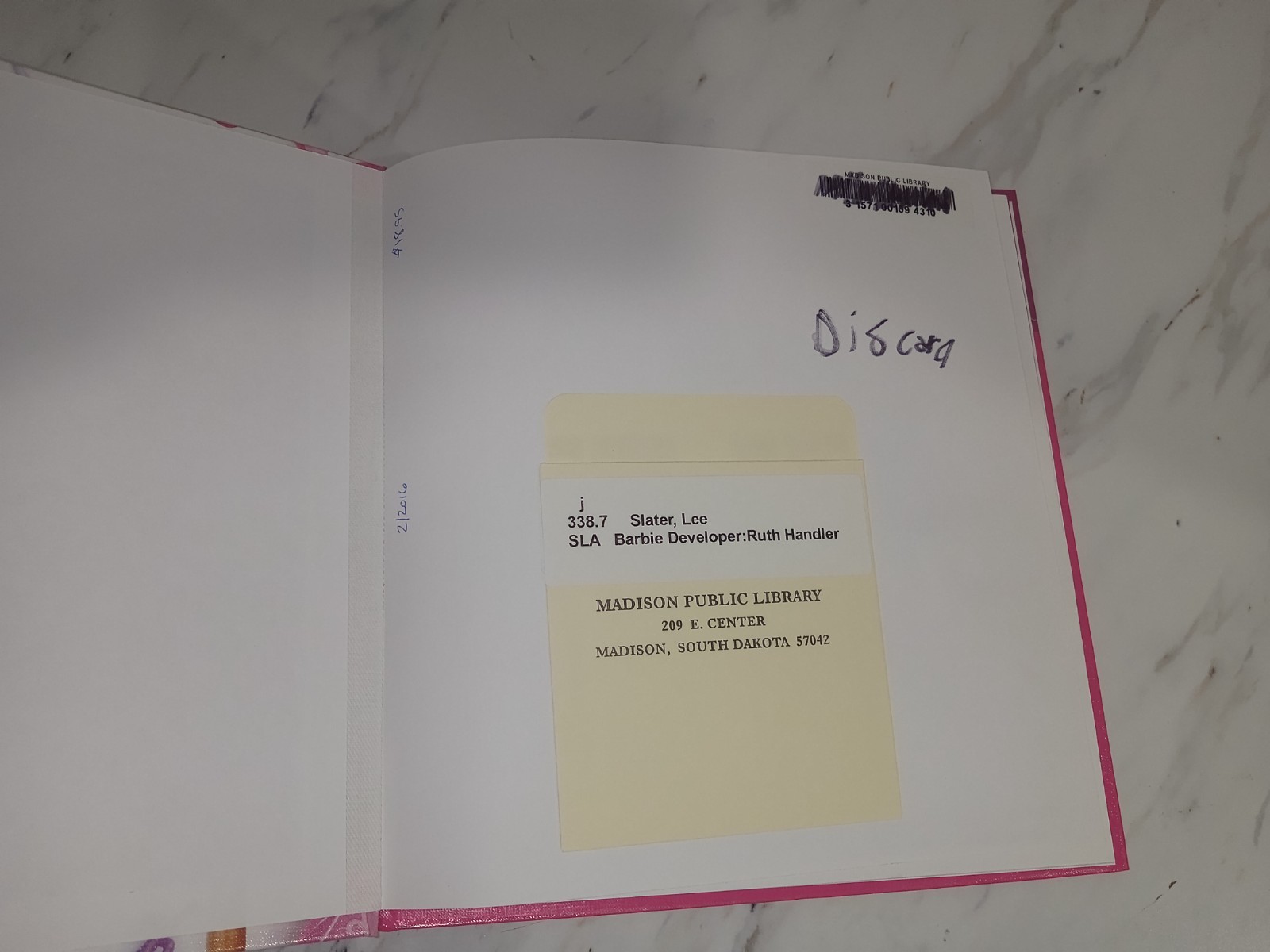 Barbie Developer Ruth Handler Book By Lee Slater – Toy Trailblazers – Ex-Library