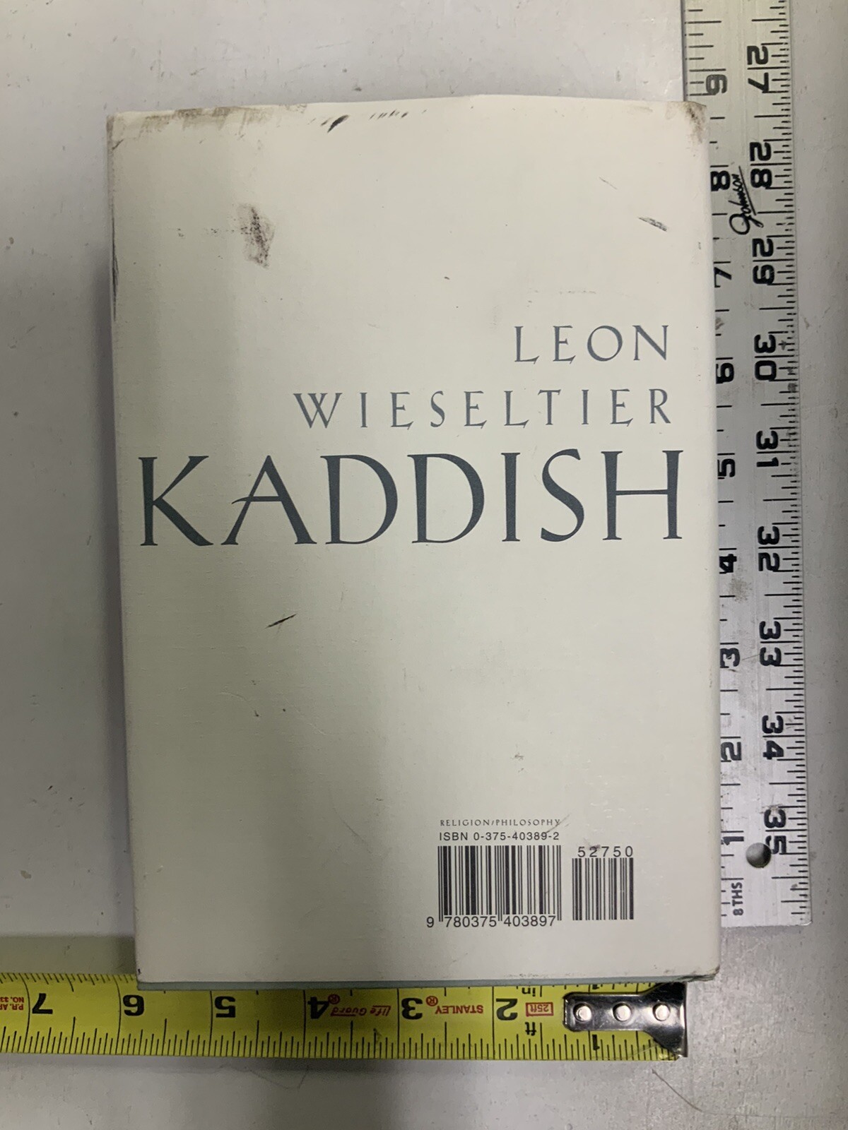Kaddish 1998 Hardback Dust Jacket Leon Wieseltier PreownedBookCom