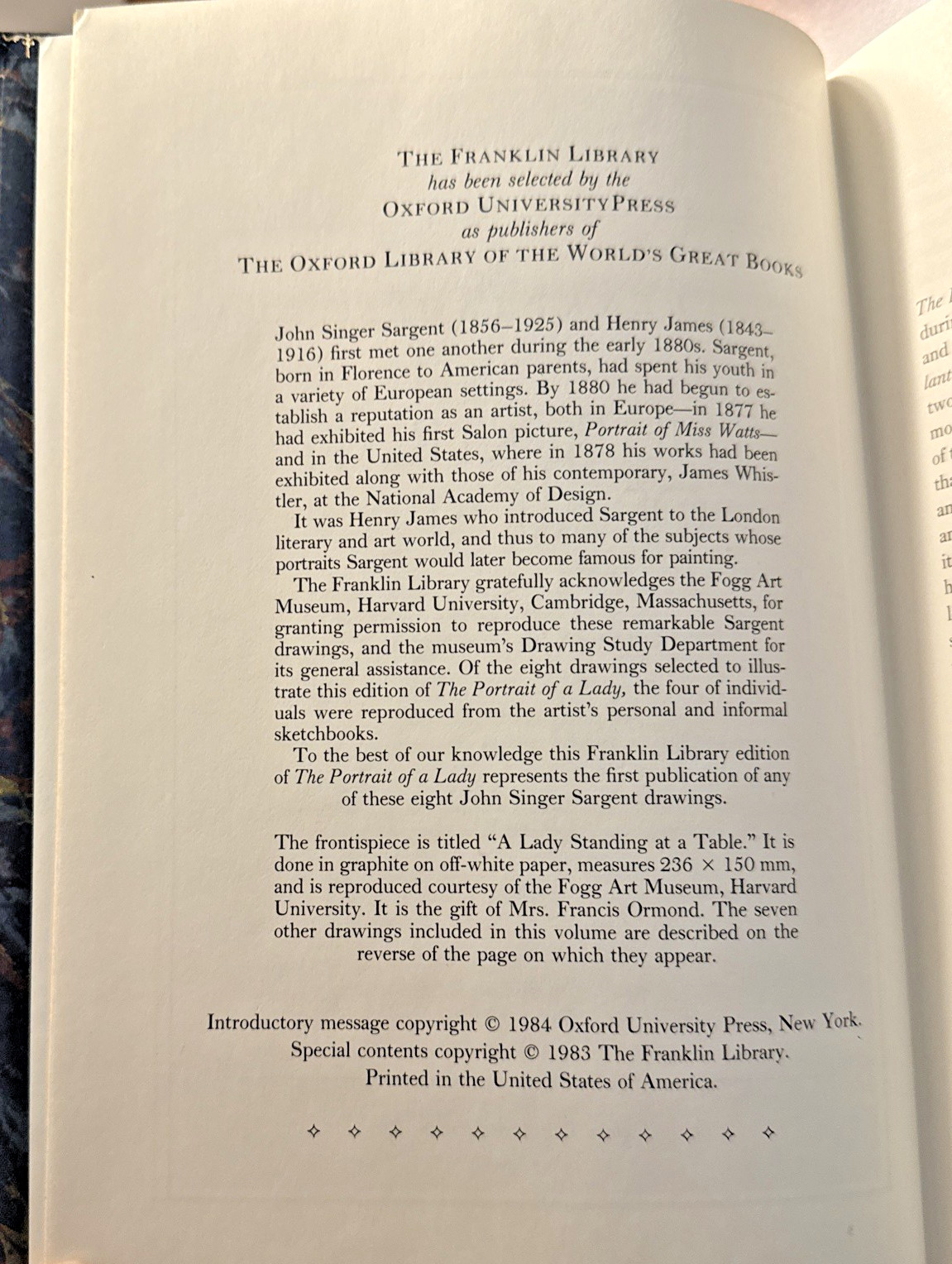 The Portrait of a Lady by Henry James Oxford Library of The World’s Great Books