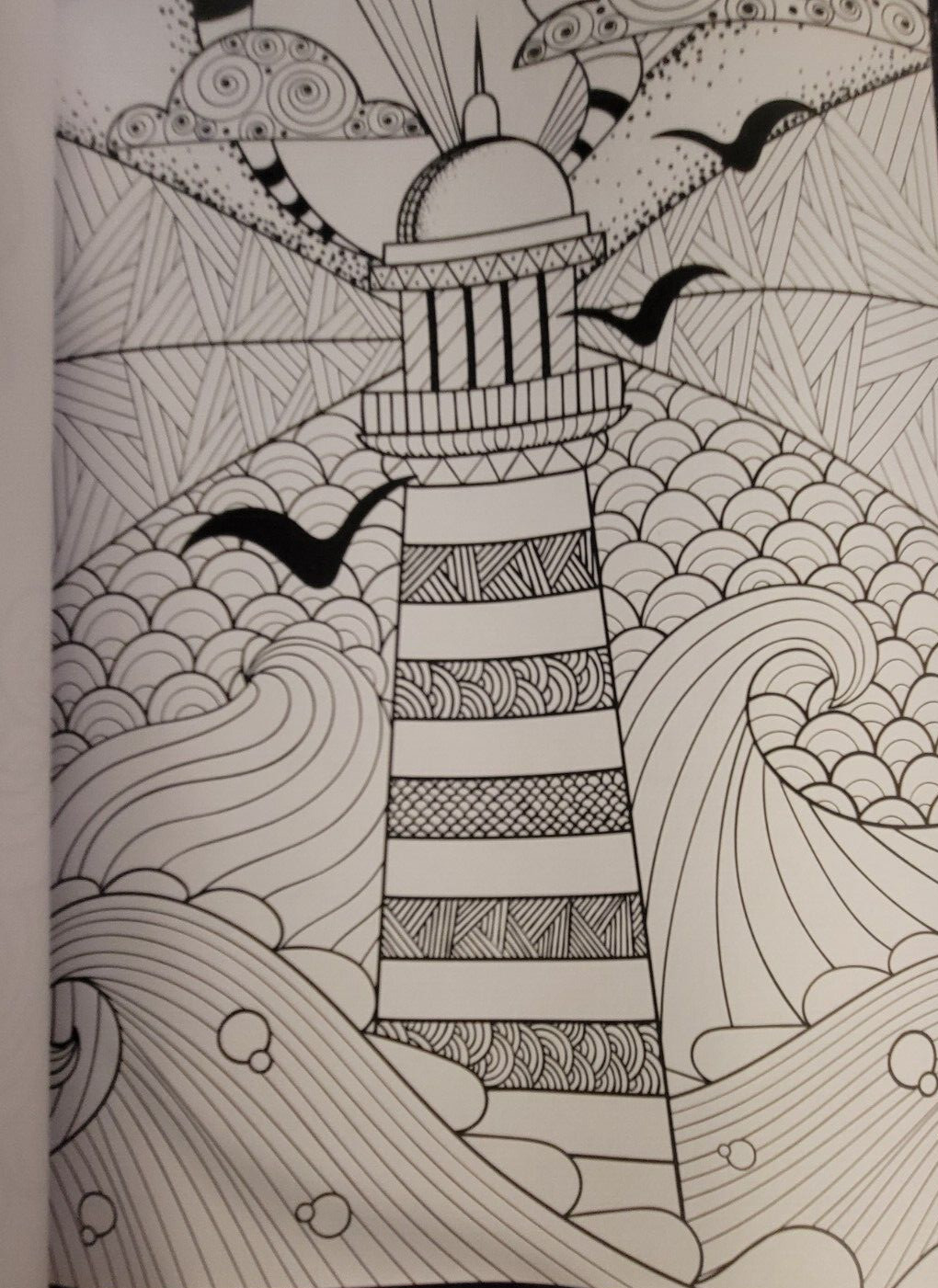SEASUDE ESCAPES Adult Coloring Book With 62 Prints Ready To Color Relaxing Calm