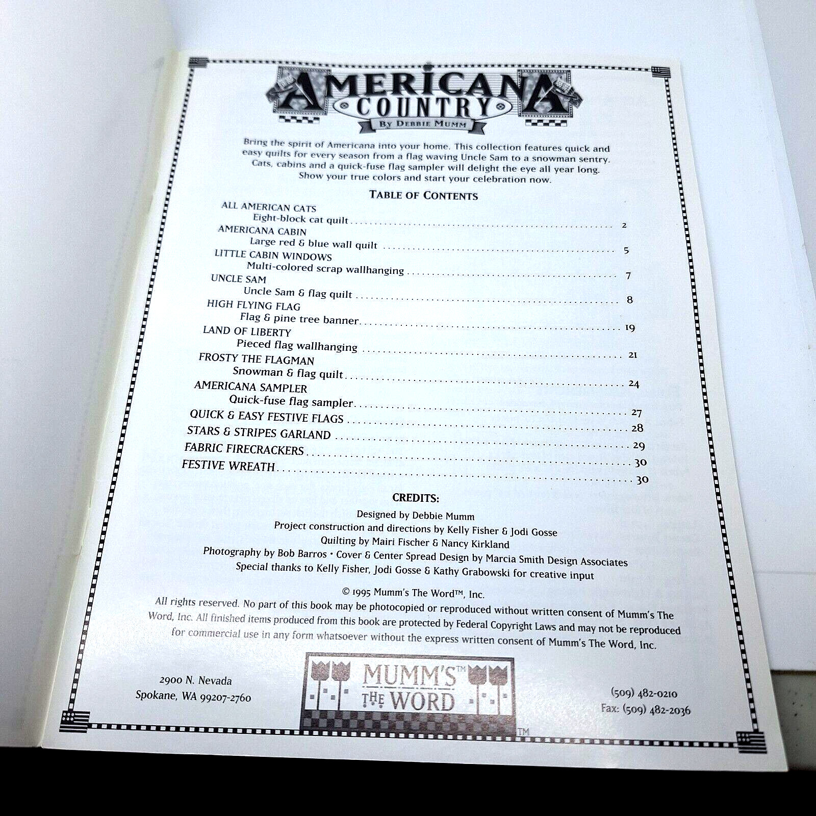 Americana Country Mumms The Word Quilt Book 31 Pages Quick Every Season
