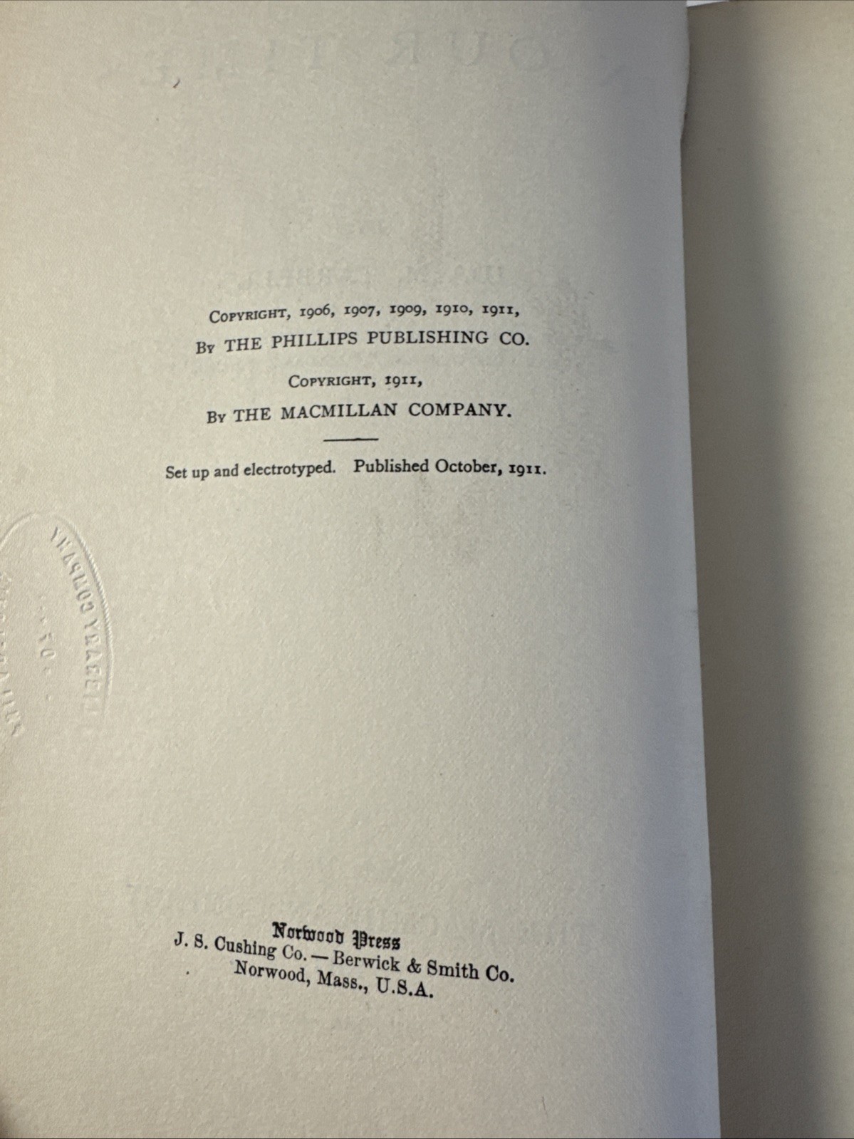 The Tariff in Our Times Tarbell, Ida M. – 1911 Vintage Economic, Trade Book