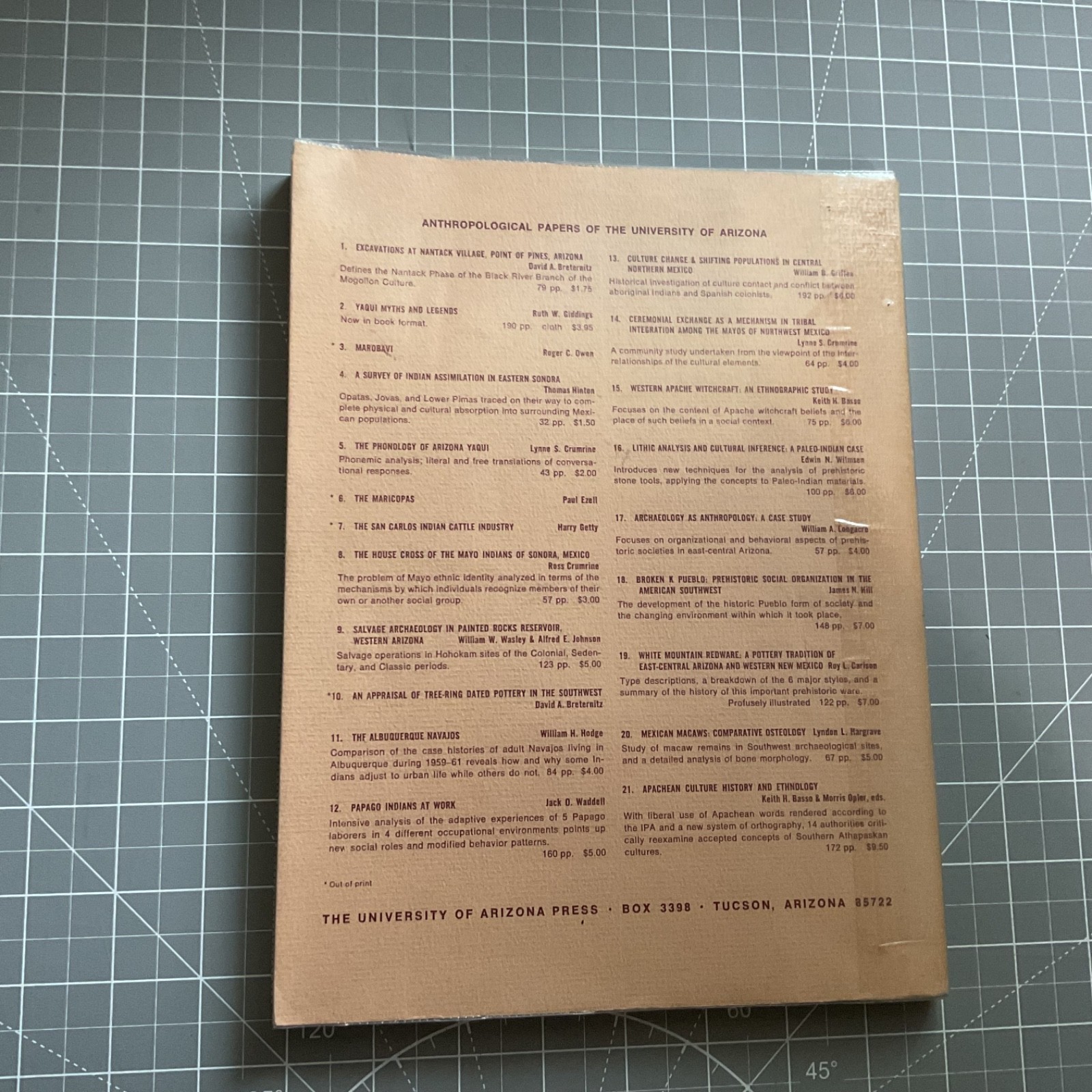Apachean Culture History and Ethnology by Keith H. Basso & Morris E. Opler 1971
