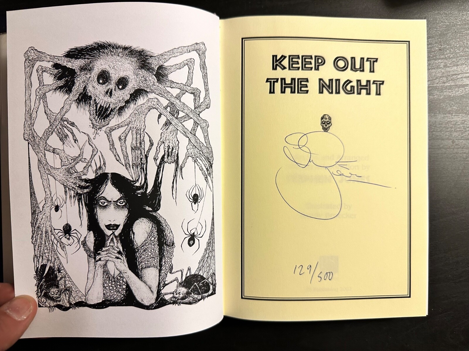 2002 KEEP OUT THE NIGHT – STEPHEN JONES / SIGNED LTD #129/500 HC W/ DJ HORROR