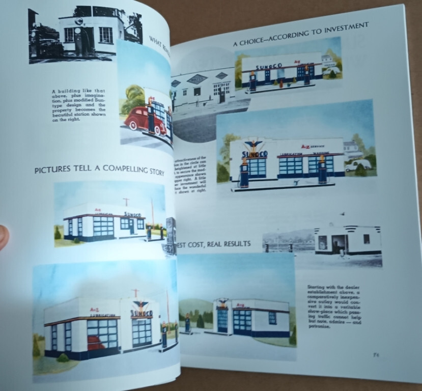 Sun Oil Co 1939 CATALOG Buildings That Serve Architects plans Gas Station SUNOCO