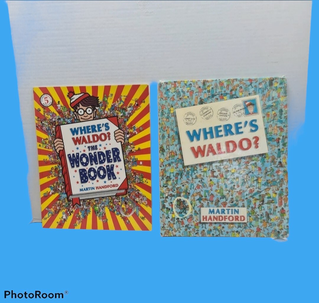 2 wheres waldo books one soft cover one 1987 banned edition “Beach Nude woman “