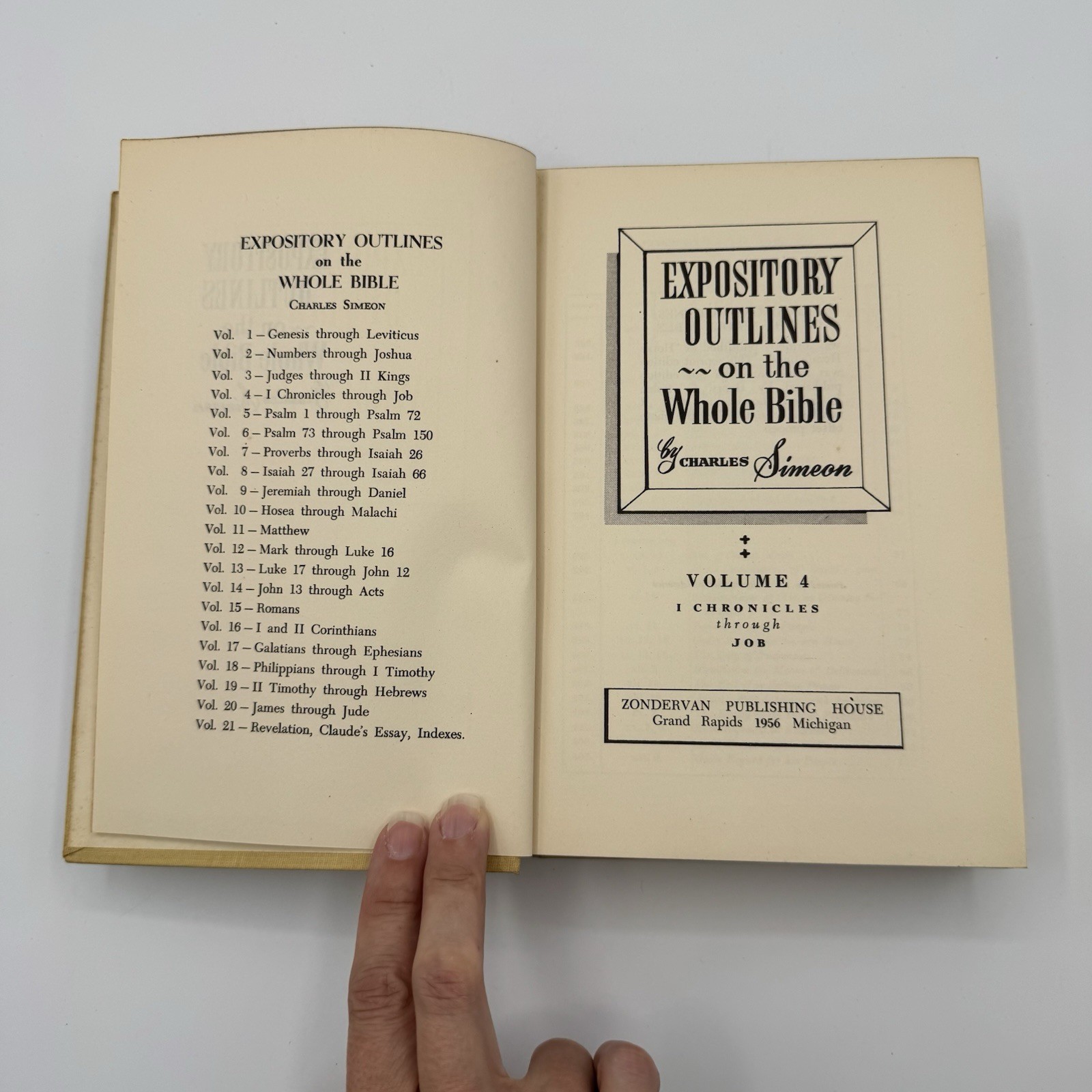 1955 Simeon Expository Outlines Bible Zondervan Hardcover Choose Your Own Bundle