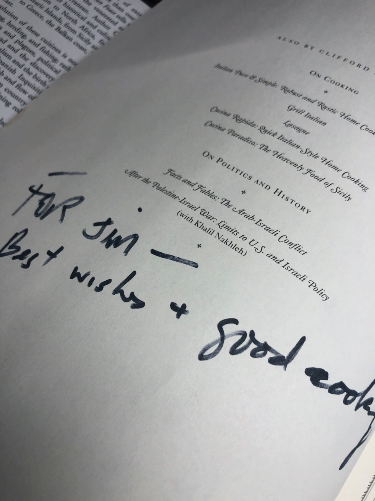 A Mediterranean Feast: Clifford Wright Signed by author
