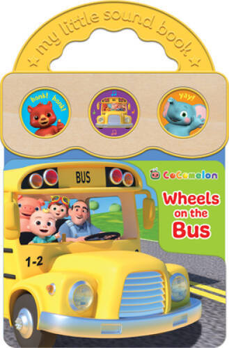 CoComelon Wheels on the Bus 3-Button Sound Board Book for Babies and – VERY GOOD