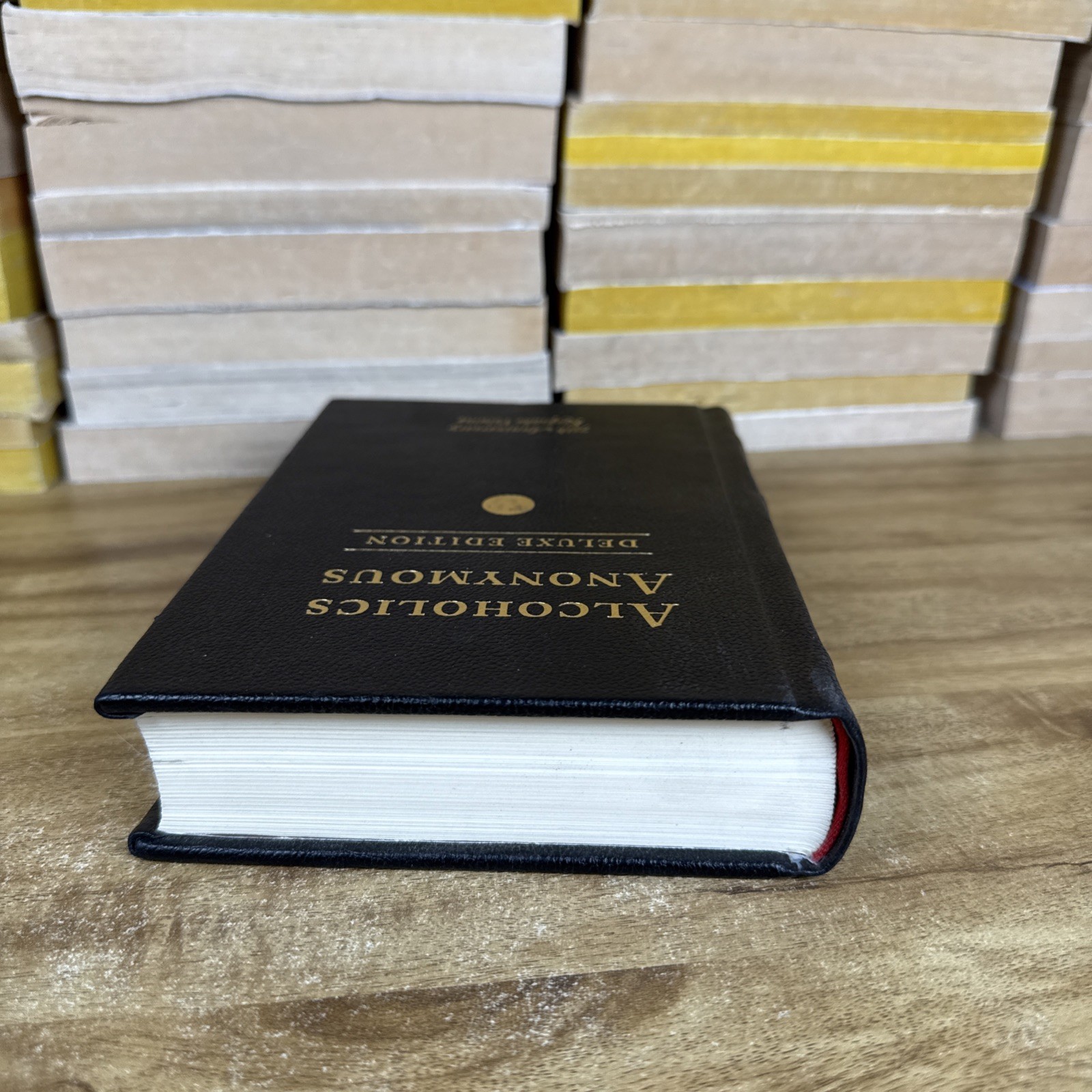 ALCOHOLICS ANONYMOUS 75th Anniversary Deluxe Vegan Leather Bound Bill Wilson New