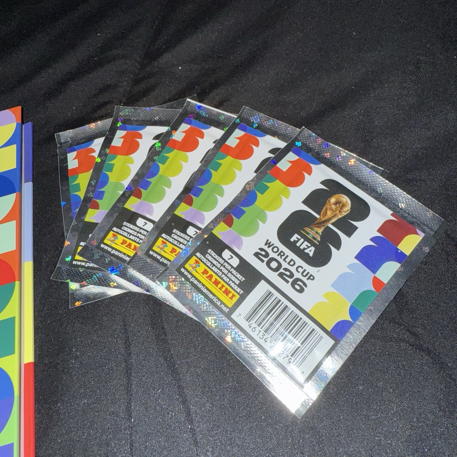 2026 Panini FIFA World Cup Sticker Album Hardcover USA Edition + 5 PACKS IN HAND