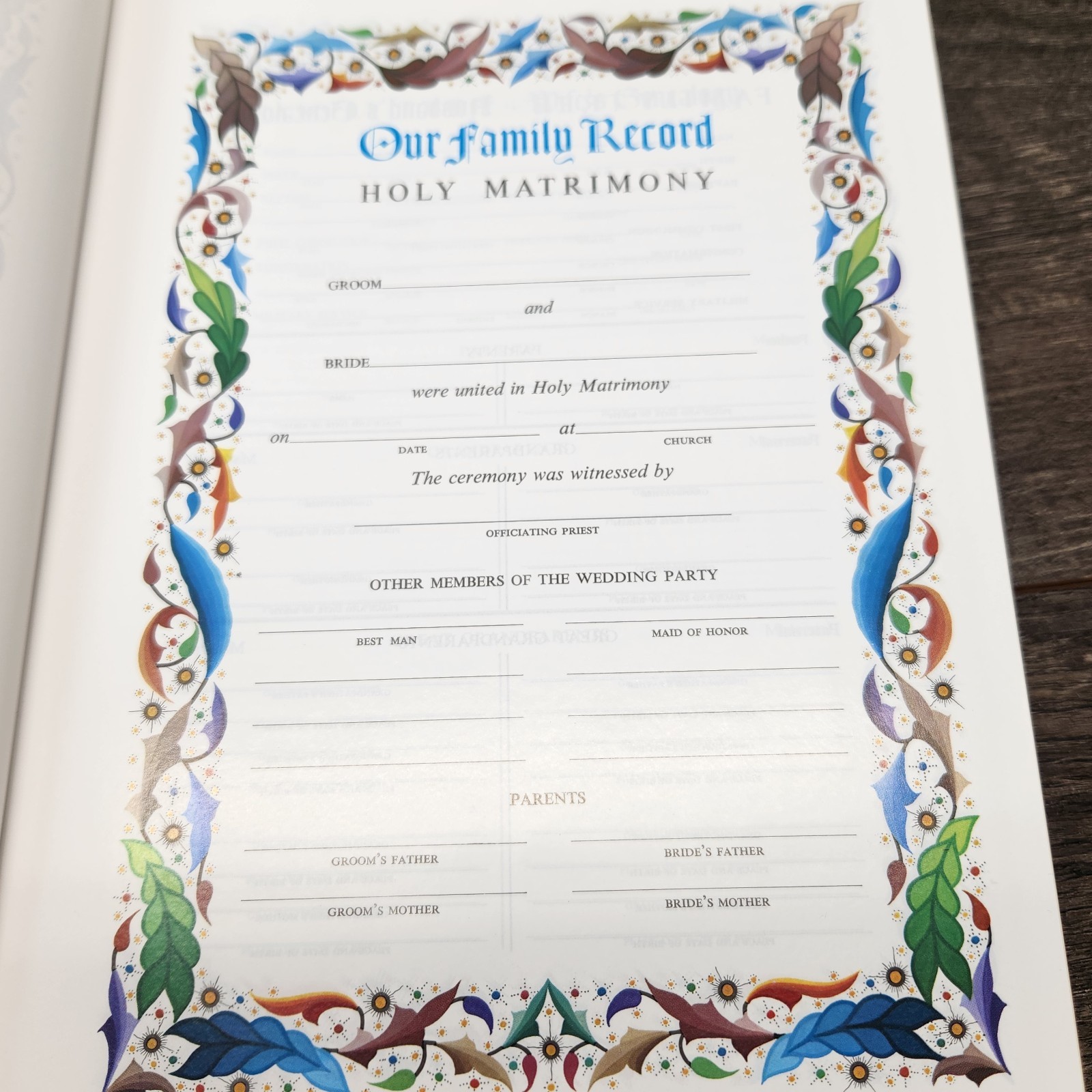 Heirloom Family Bible The New American Bible 1987 Gold Gilt Edges