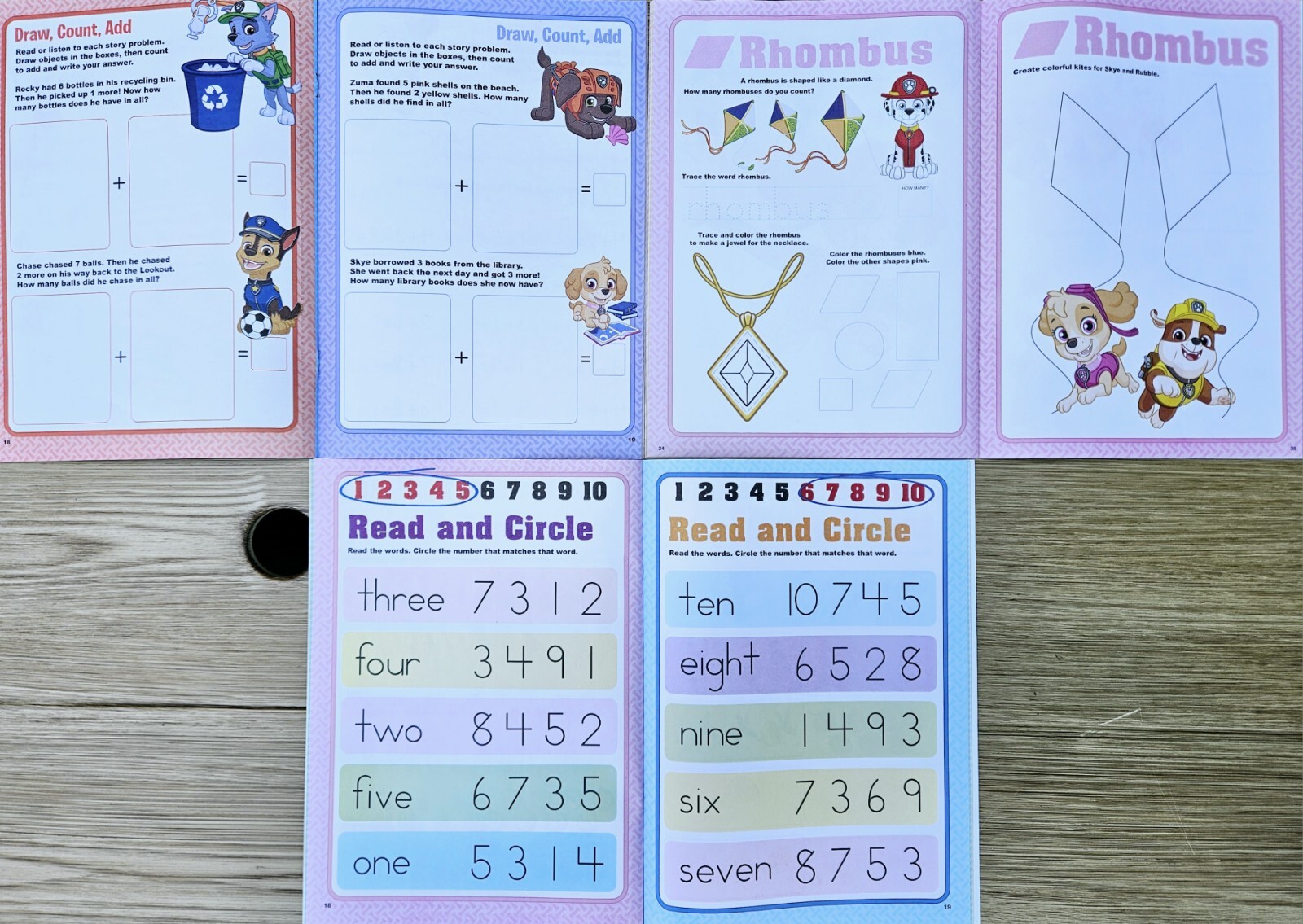 Paw Patrol Pre-K Workbook set of 6 Brand New
