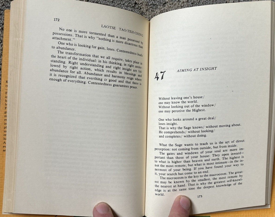 Lao-Tse’s Book Of Life Signed Copy K. O Schmidt 1975 First American Edition