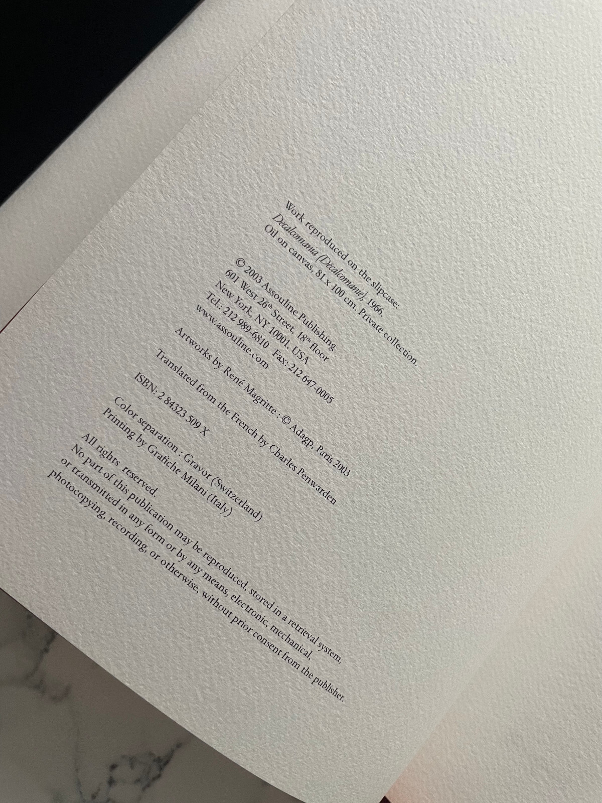 NEW DELUXE LTD ED CLAMSHELL BOX René Magritte: EMPIRE OF IMAGES ASSOULINE BOOK