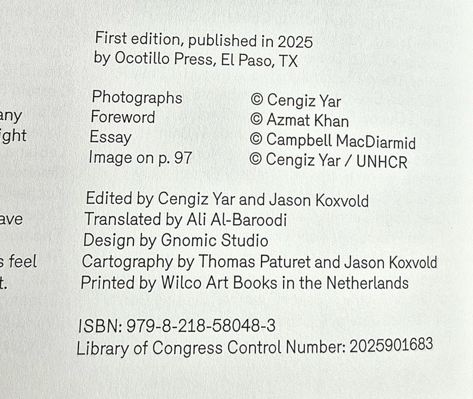 Cengiz Yar · This Alabaster Grave (2025 · 1st Ed. · w/Map) Conflict Documentary