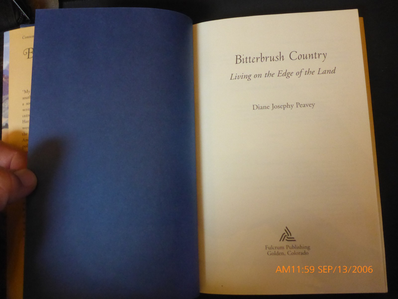 Bitterbrush Country: Living on the Edge of the Land – by Diane Peavey