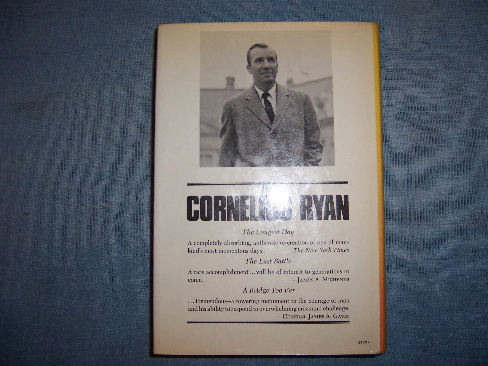 A BRIDGE TOO FAR by Cornelius Ryan/1st Ed/HCDJ/Military/WWII 1939-1945/Signed