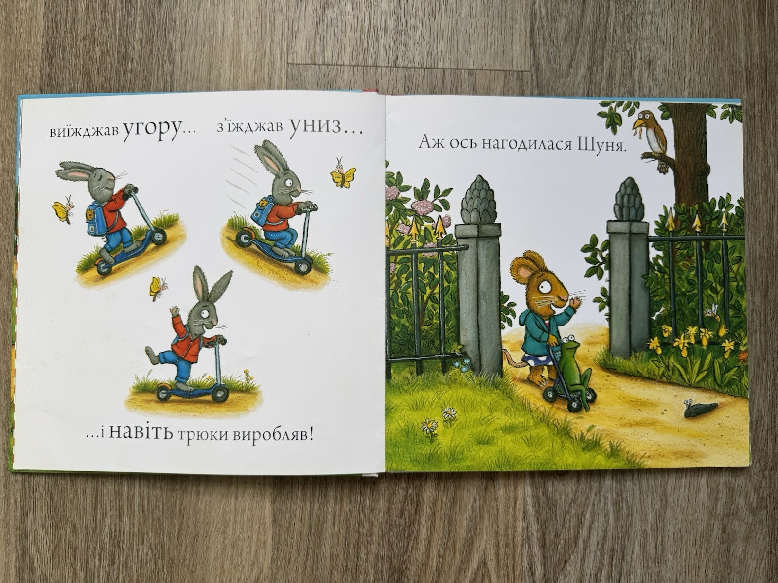 Шусть і Шуня: Спритний самокат Hardcover Ukrainian Ages 0-4 Illus 2018