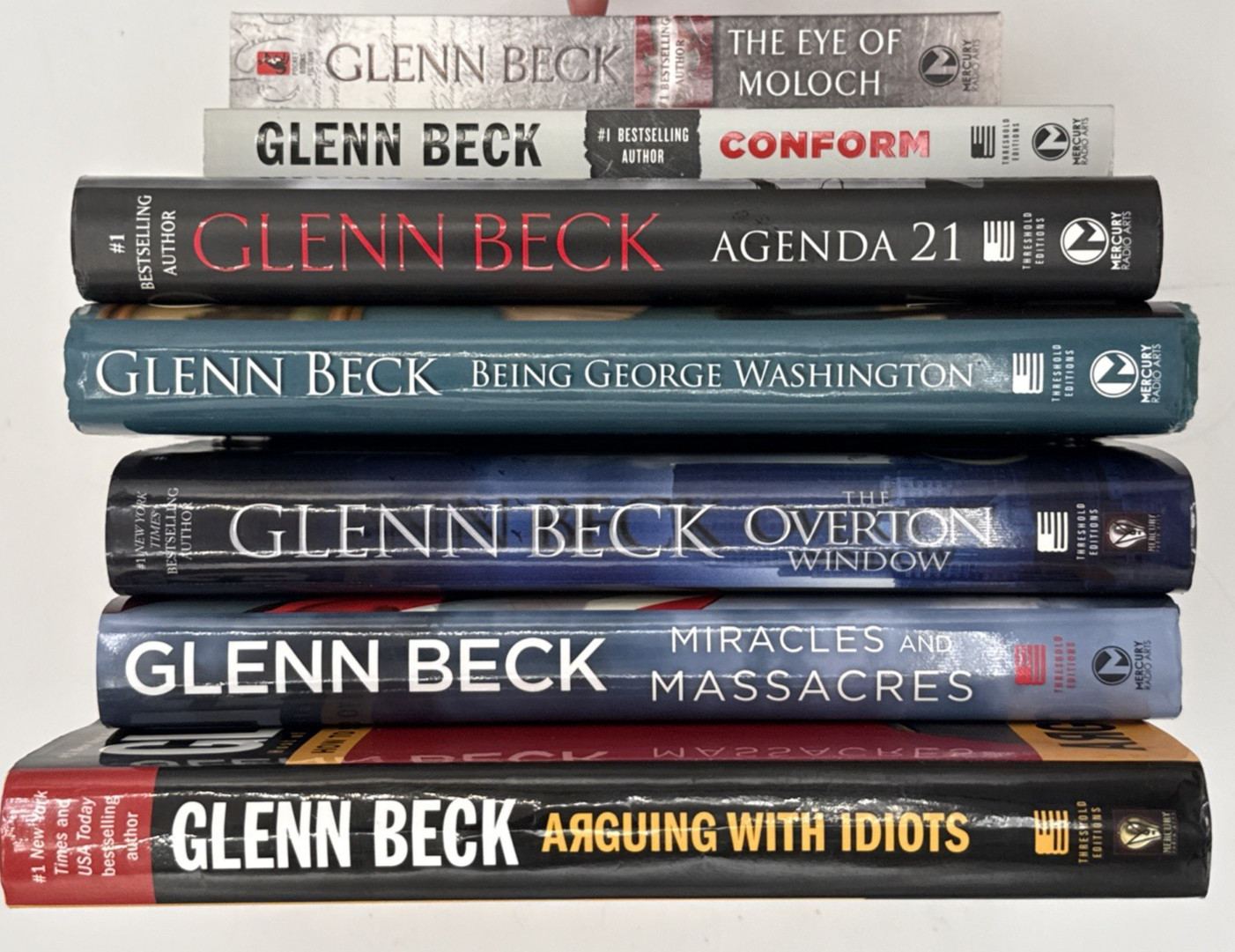 Lot of 7 Books by Glenn Beck, Paperback and Hardcover, B198