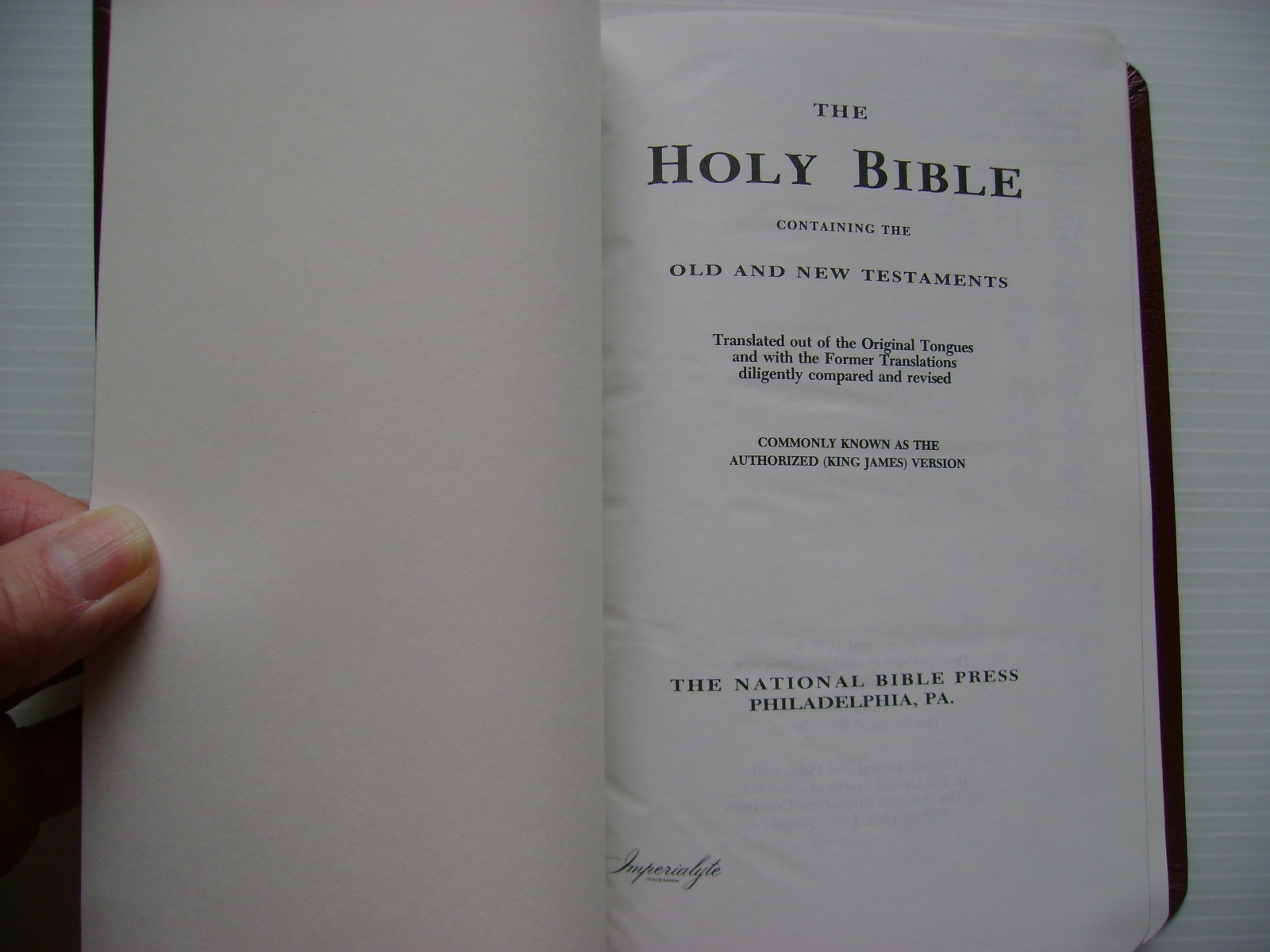 HOLY BIBLE & DAILY JOURNAL – The National Bible Press, NEW