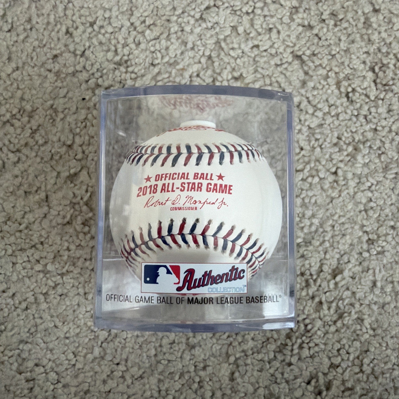 2018 All-Star Game Rawlings Official MLB Leather Game Baseball Robert Manfred –