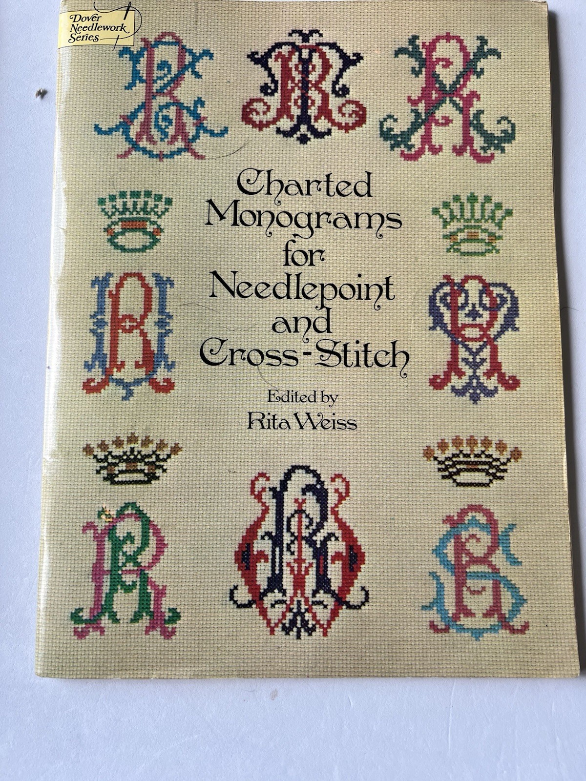 Lot of 2 Vintage Dover Needlework Books Rita Weiss Beatrix Potter & Monograms