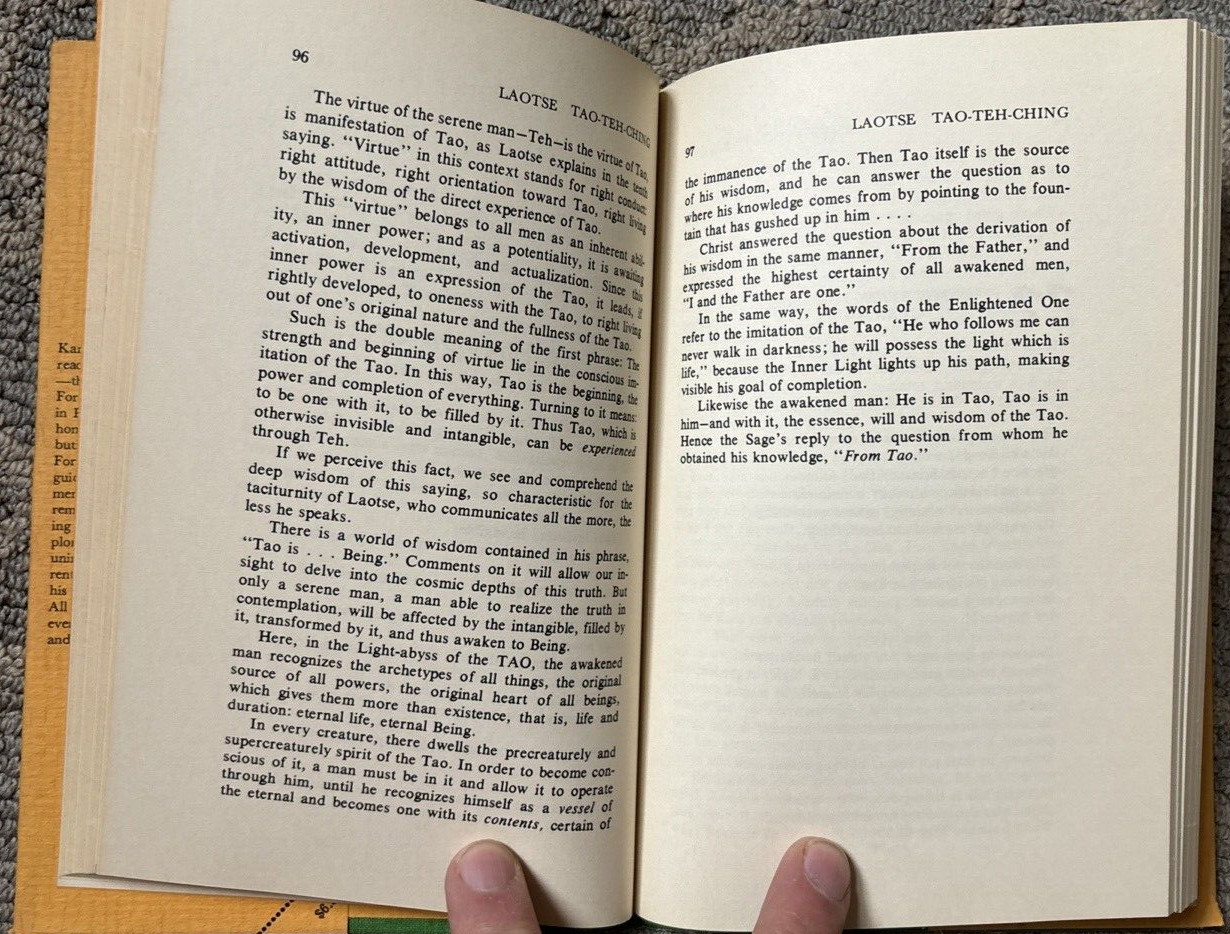 Lao-Tse’s Book Of Life Signed Copy K. O Schmidt 1975 First American Edition