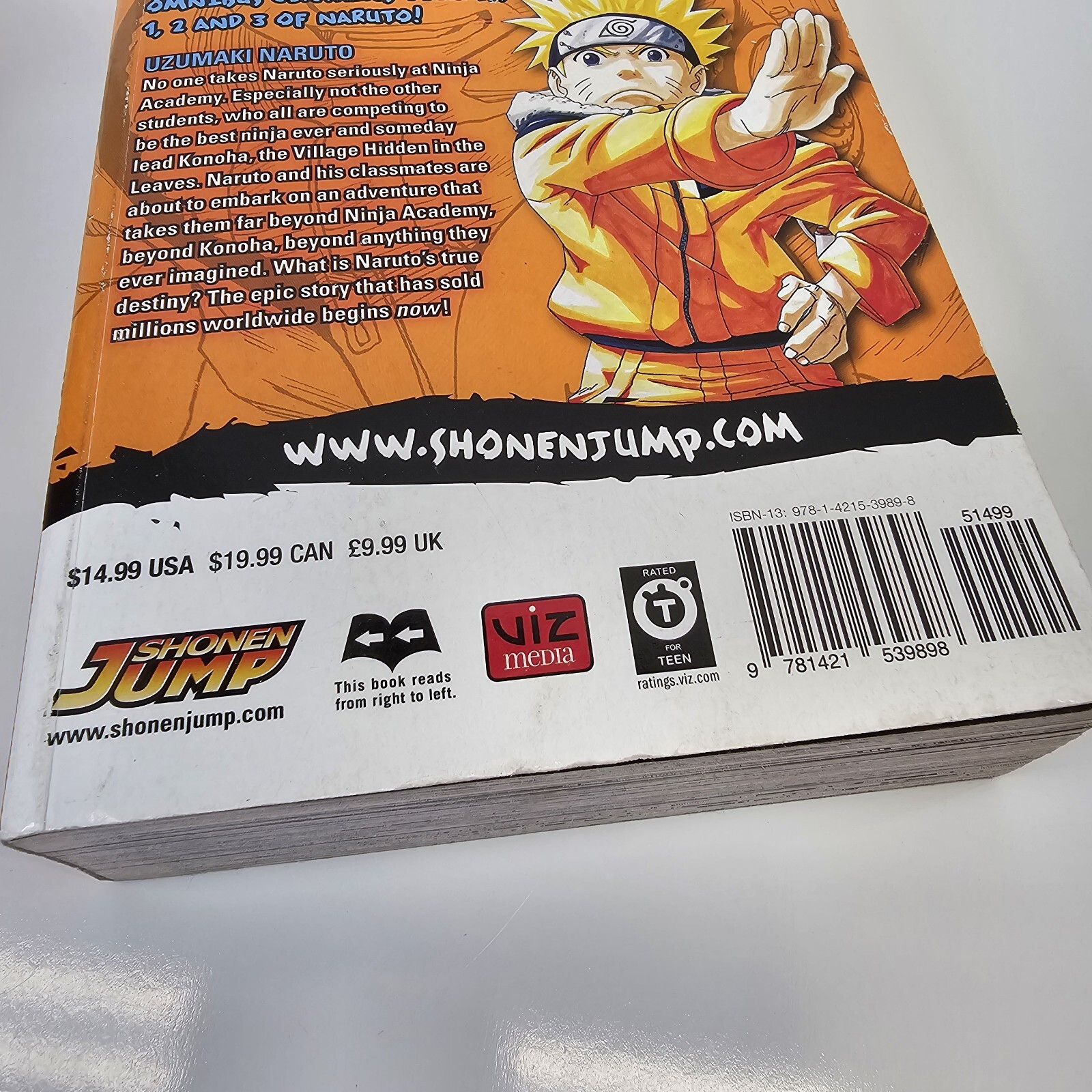 Naruto: 3-in-1 Edition (1-2-3) Volume 1 English Omnibus Manga Shonen Jump Viz