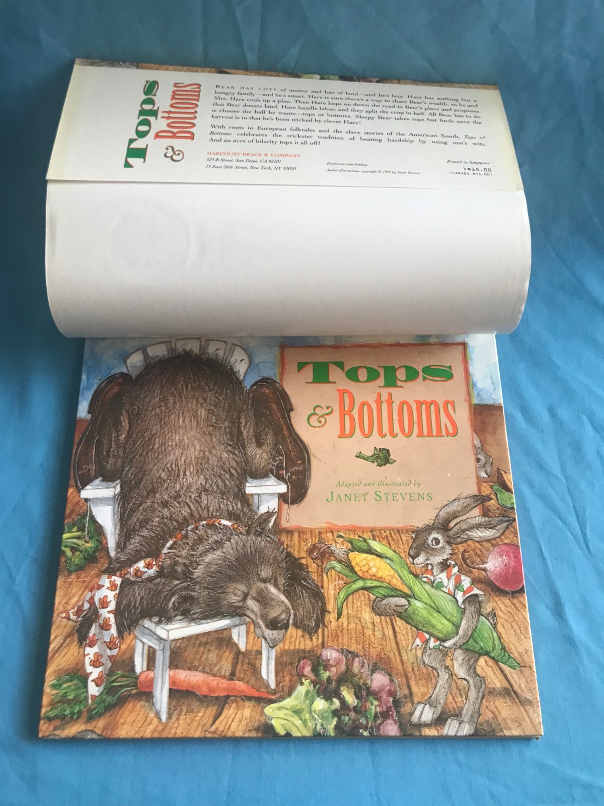 Tops and Bottoms by Janet Stevens (1995, Hardcover) ~ Caldecott Honor Book