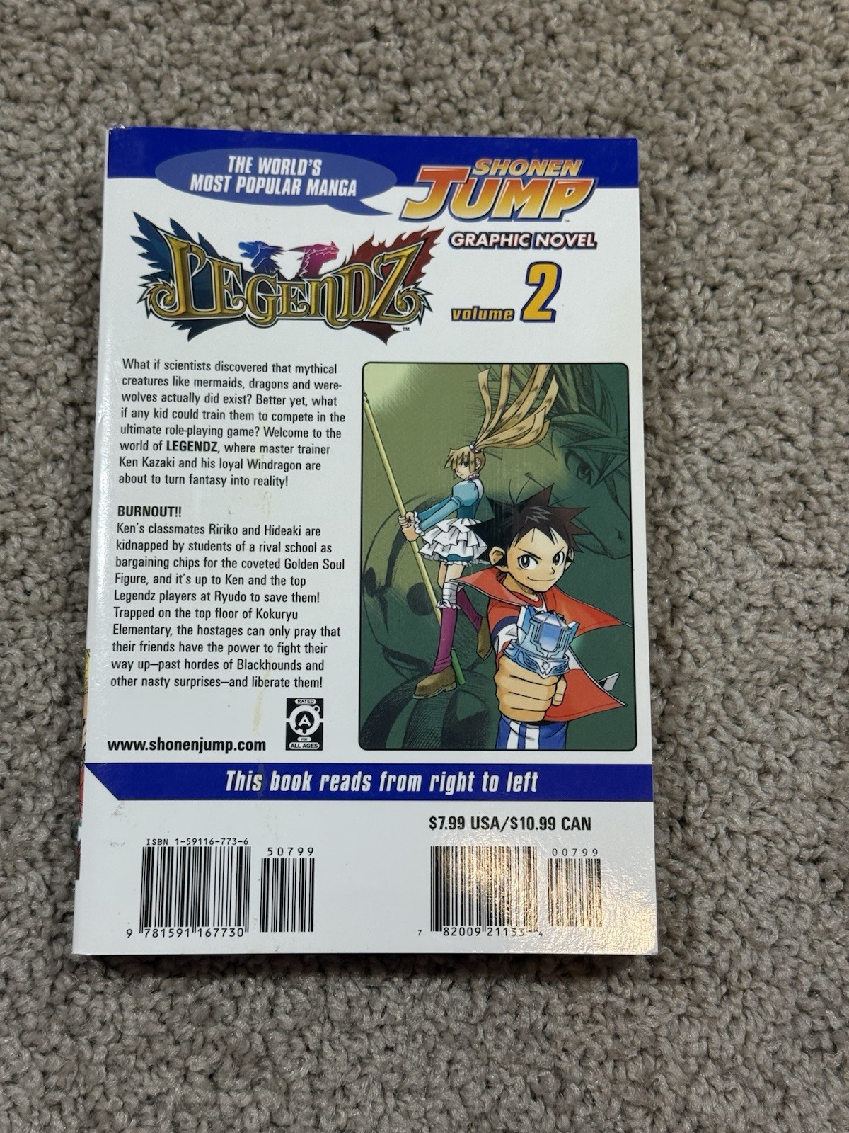 2003 Shonen Jump Legendz Manga Graphic Novel Comic Books Volumes 1, 2 & 3 Used