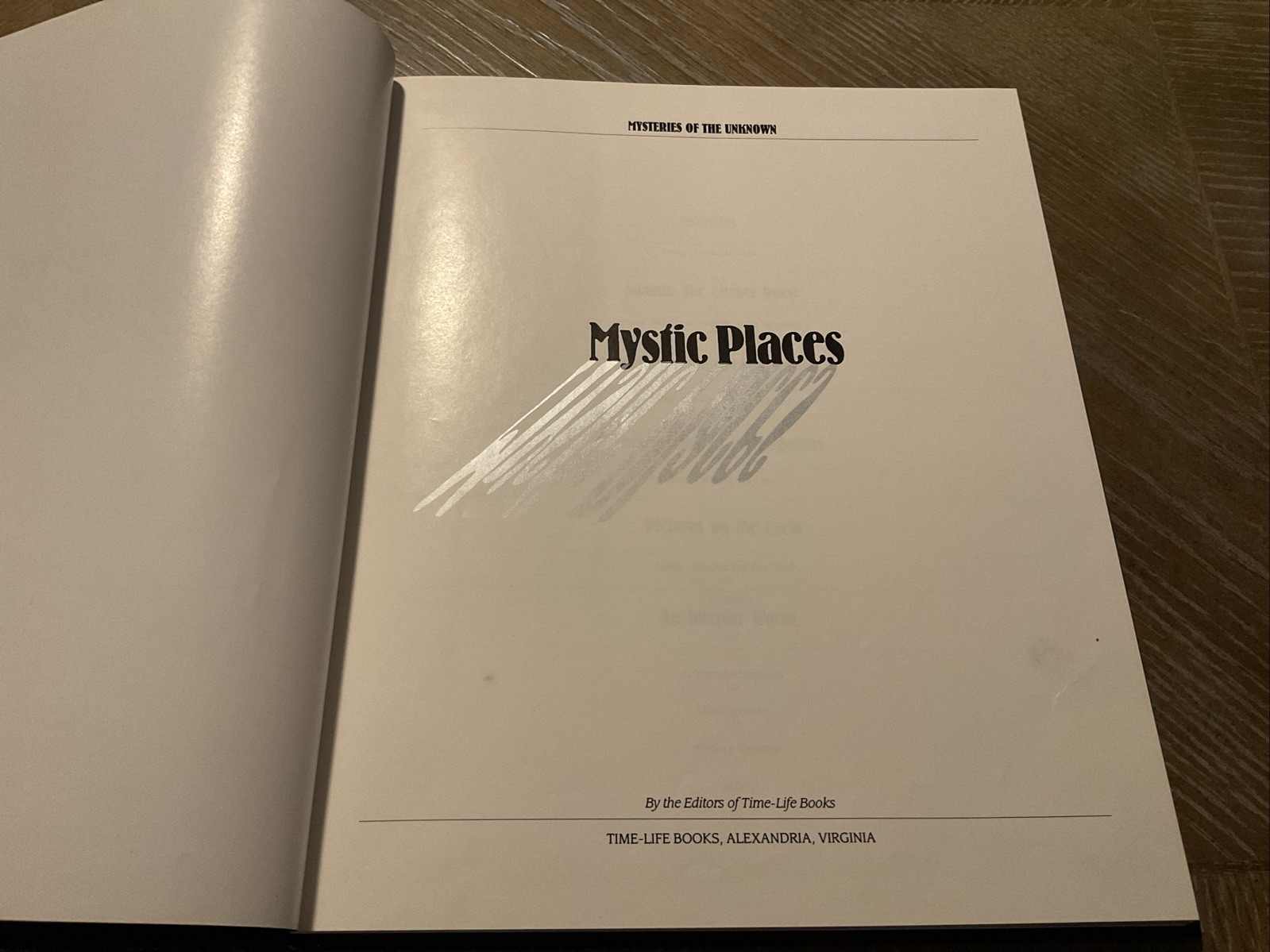 Mystic places mysteries of the unknown by Time life Books 1987 HC