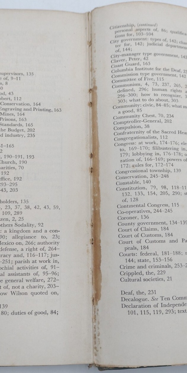 The Christian Citizen His Challenge Hardcover 314 Pages Copyright 1952