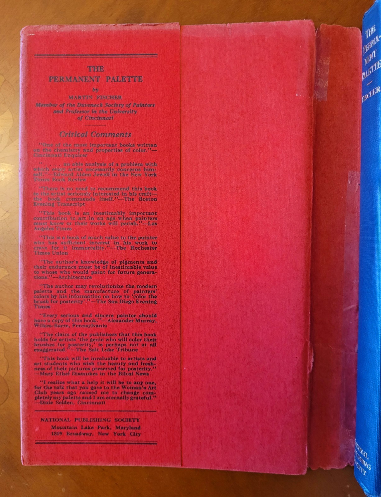 The Permanent Pallete by Martin Fischer, first edition – May 1930, 134 pages.