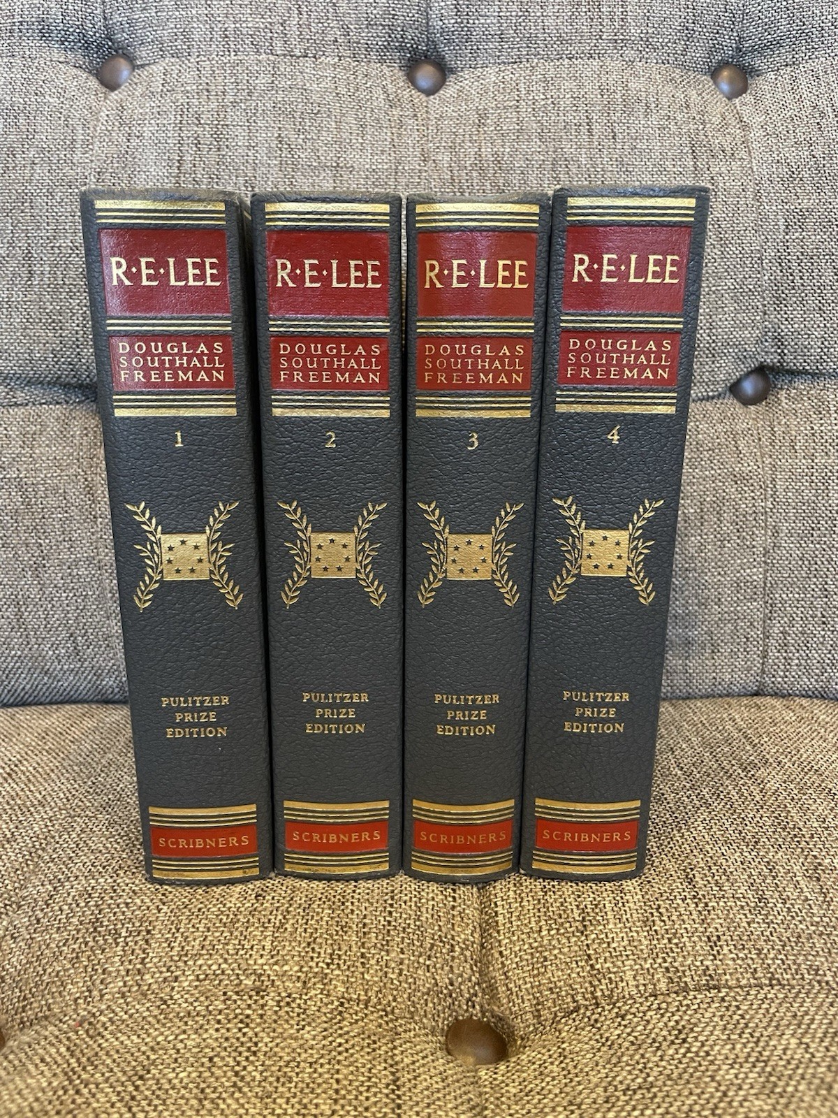 R.E. LEE Douglas Southall Freeman 4 Volumes **Pulitzer Prize Edition