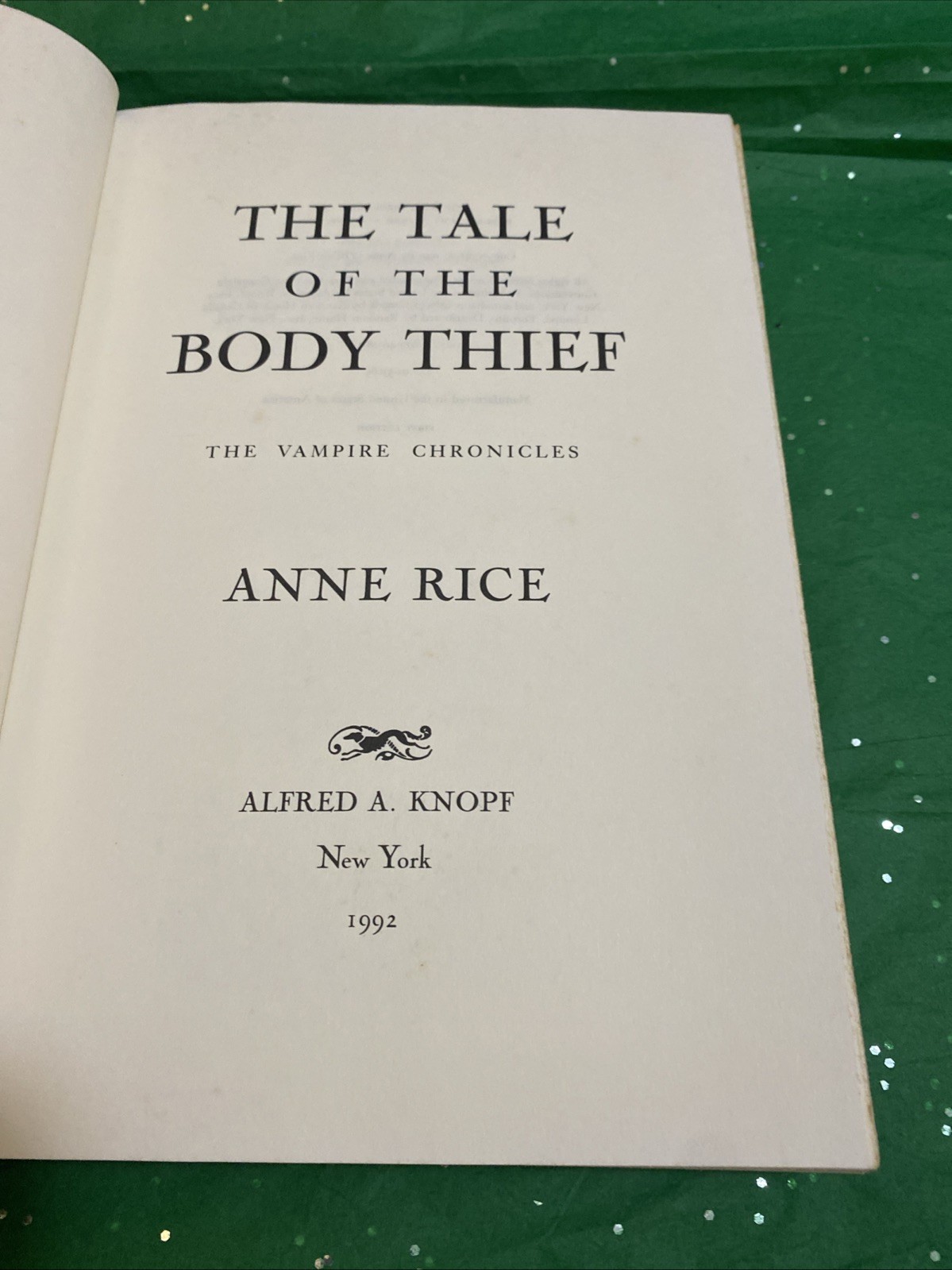 Vampire Chronicles Ser.: The Tale of the Body Thief : Anne Rice 1992 Book Club