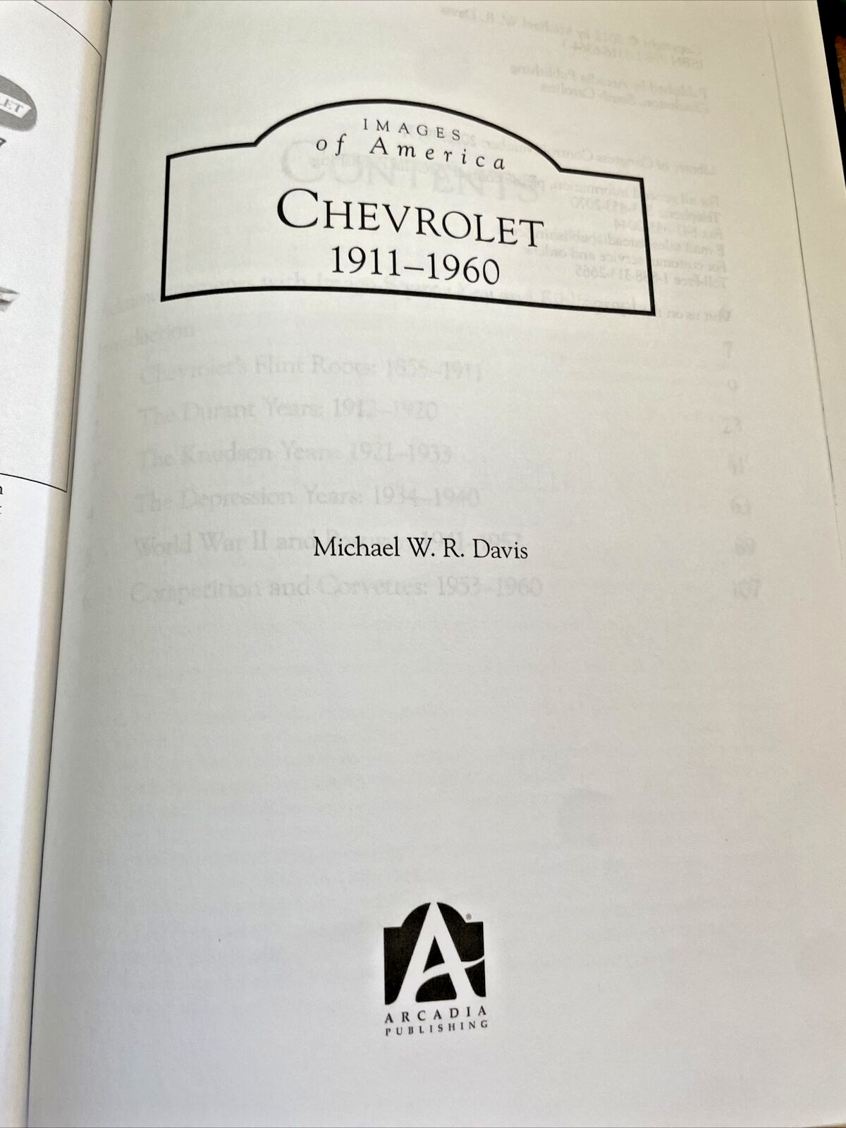 Images of America CHEVROLET 1911-1960 Rare Hardback version Exc Cond