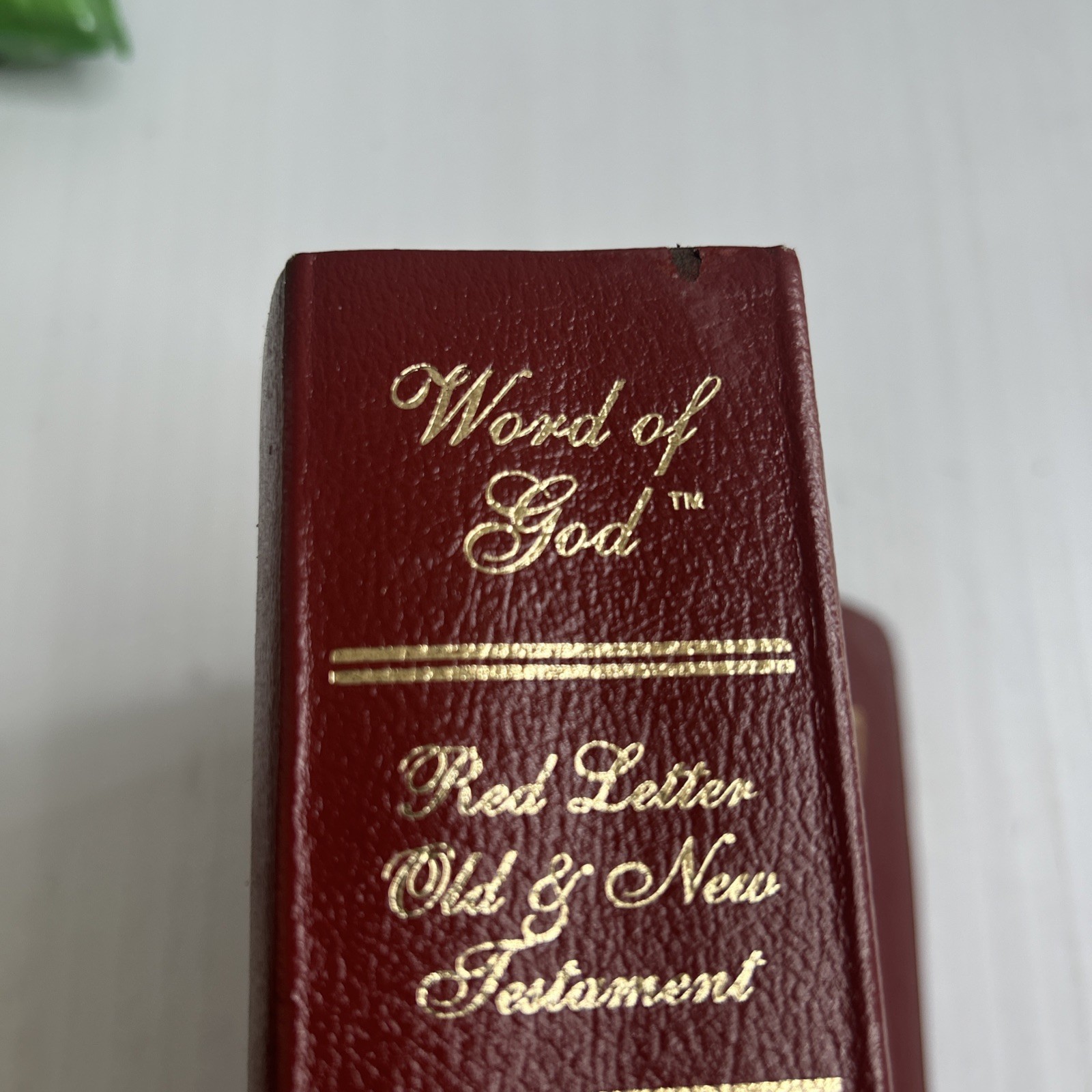 2001 Word Of God KJV Leather Special Margin Edition Bible Large Print Red Letter