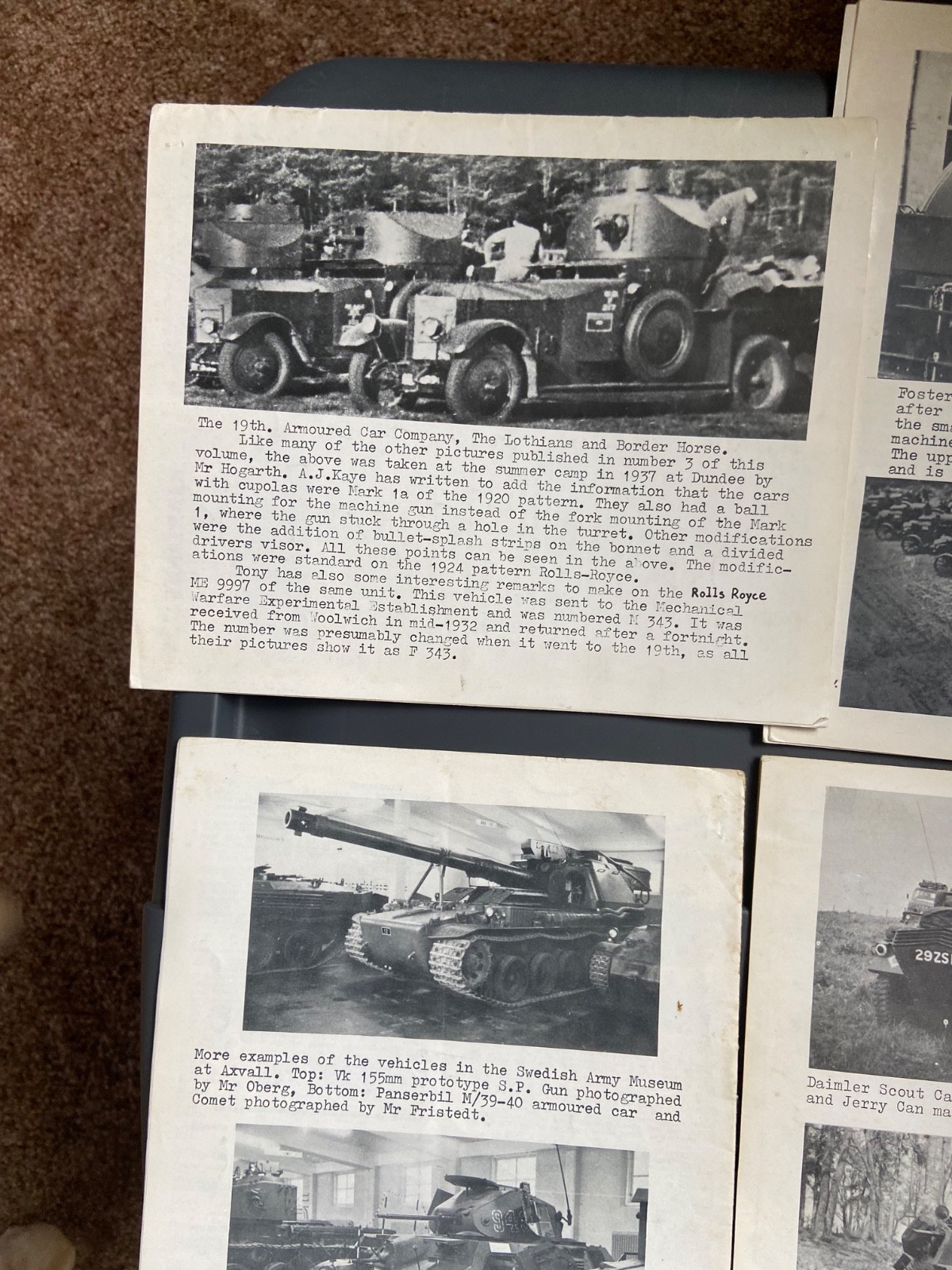 LOT OF 5 TANKETTE MAGAZINES MINIATURE ARMOURED FIGHTING VEHICLES 1970-1971