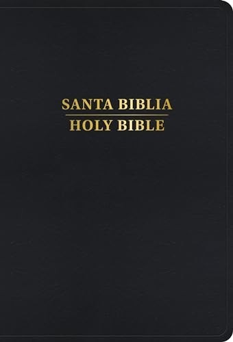 Biblia bilingüe RVR 1960/ KJV Letra Grande | Imitacion Piel Negro Con Indice