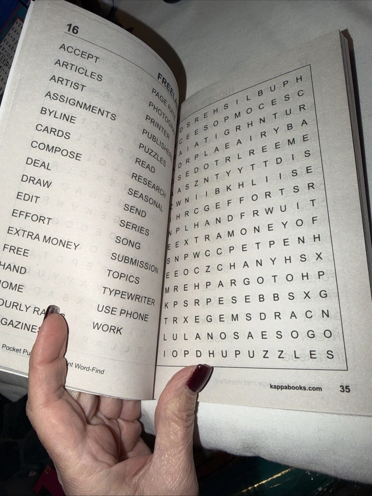 KAPPA Word-Find Pocket Puzzle Volume 192 Pages 130 W/ 58 Puzzles Large Print NEW