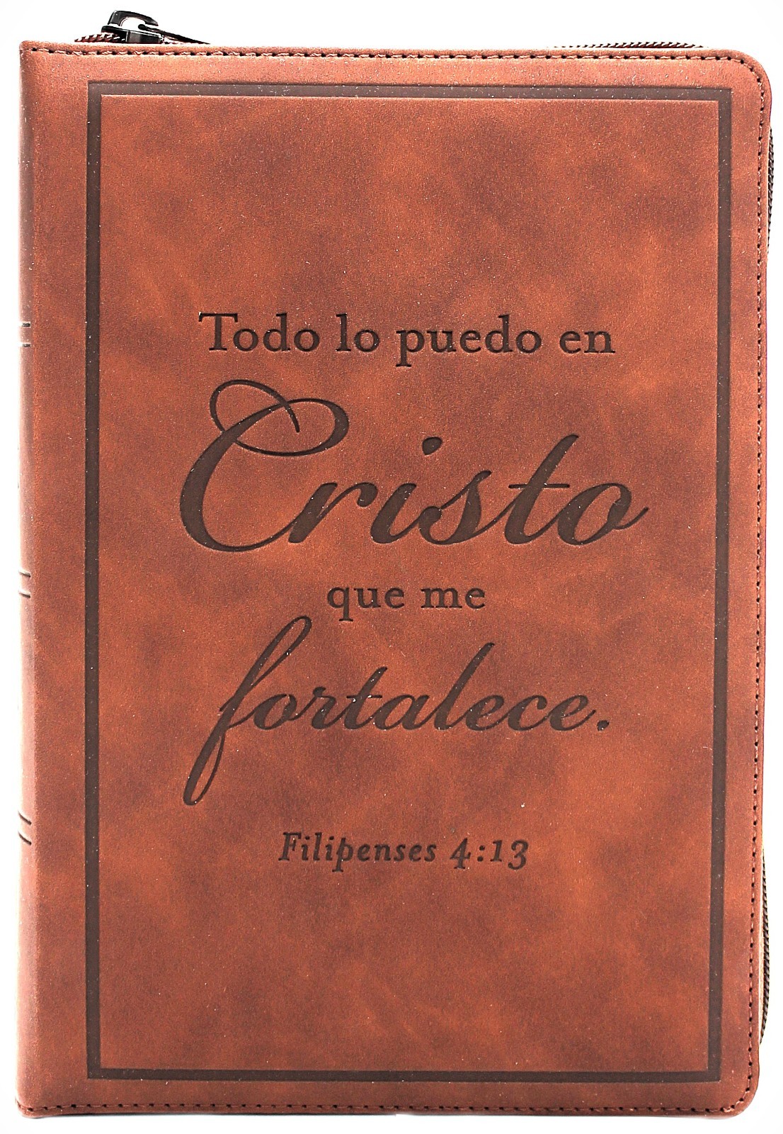 Biblia Reina Valera 1960 Letra Gigante cierre indice Cafe en Imitacion piel