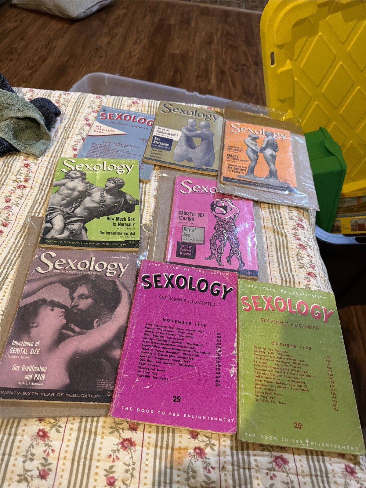 Lot Of 8 1958 Complete Year Sexology Science Magazines Booklets Sex Ed RARE