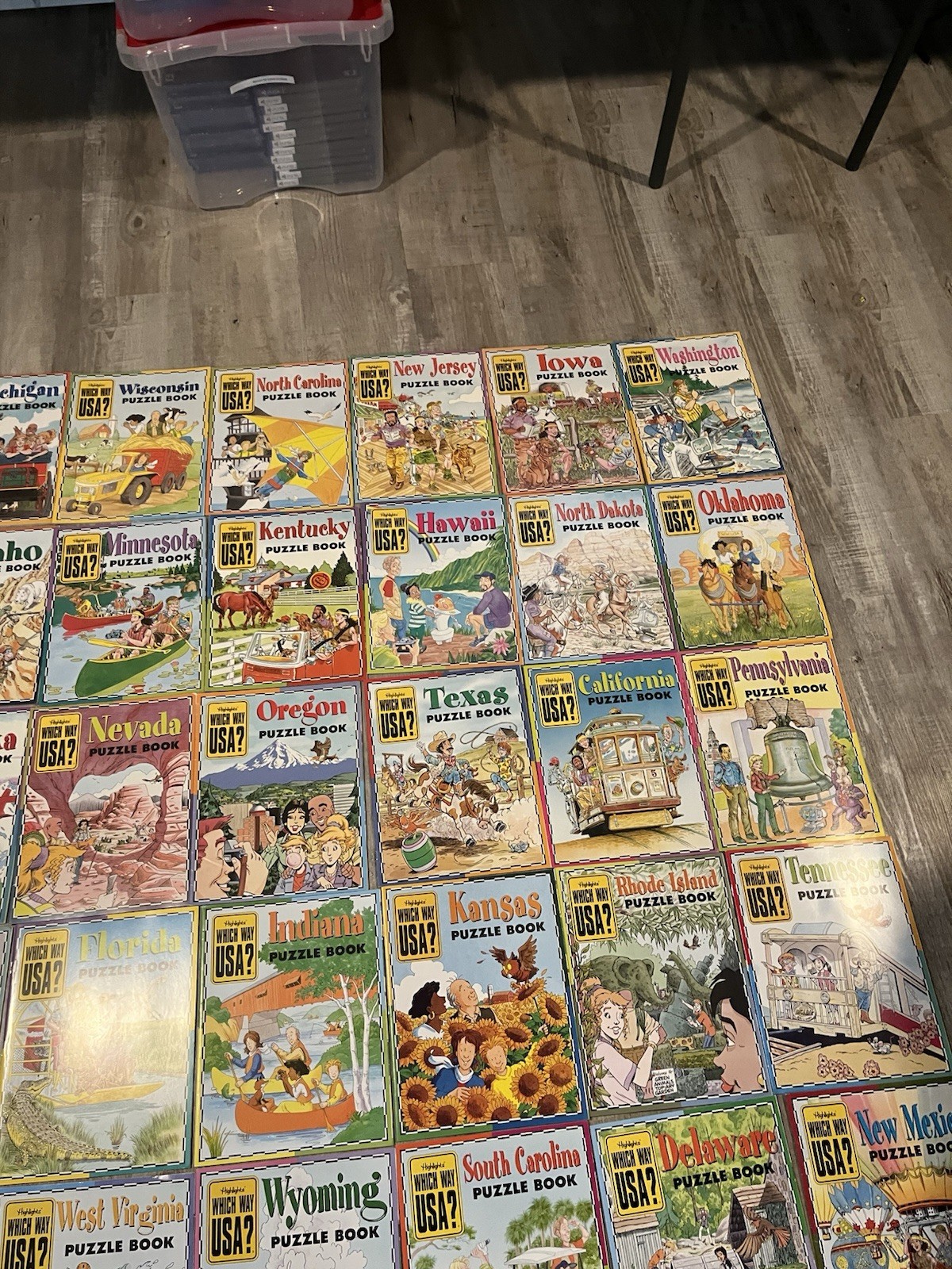 VTG Highlights Which Way USA? 50 State Puzzle Books/Maps Travel Learn Geography