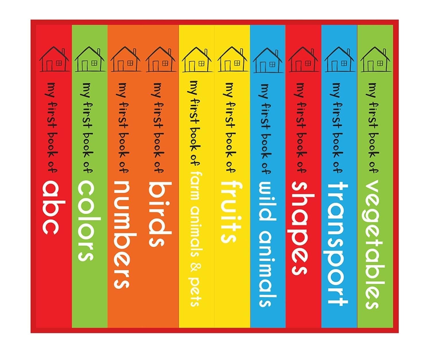 My First Library: Boxset of 10 Board Books for Kids new