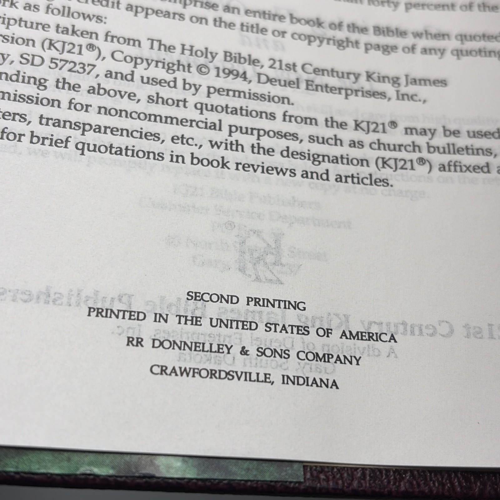 KJ21 Holy Bible 21st Century King James Version Hardcover w/DJ