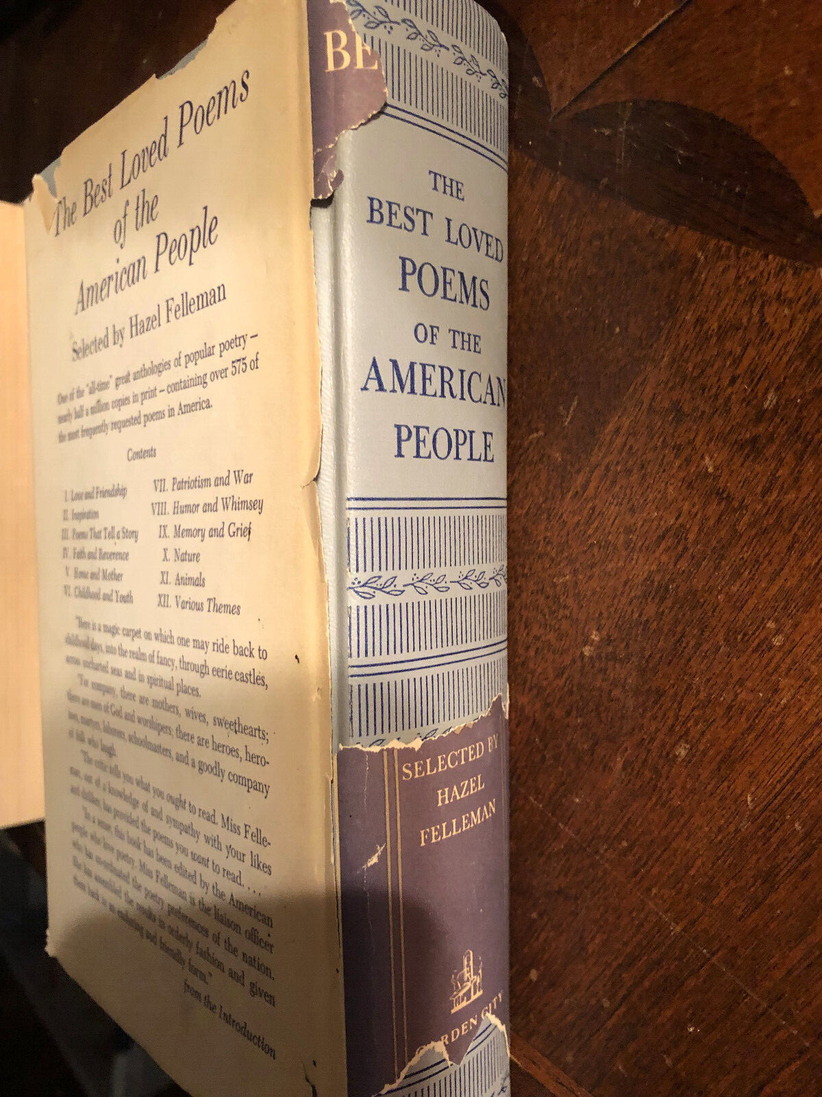 THE BEST LOVED POEMS OF THE AMERICAN PEOPLE SELECTED HAZEL FELLEMAN 1936 BOOK